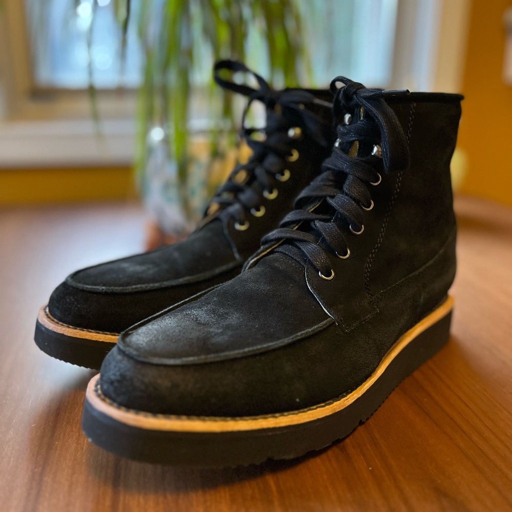 Dievier hand made leather moc toe boots